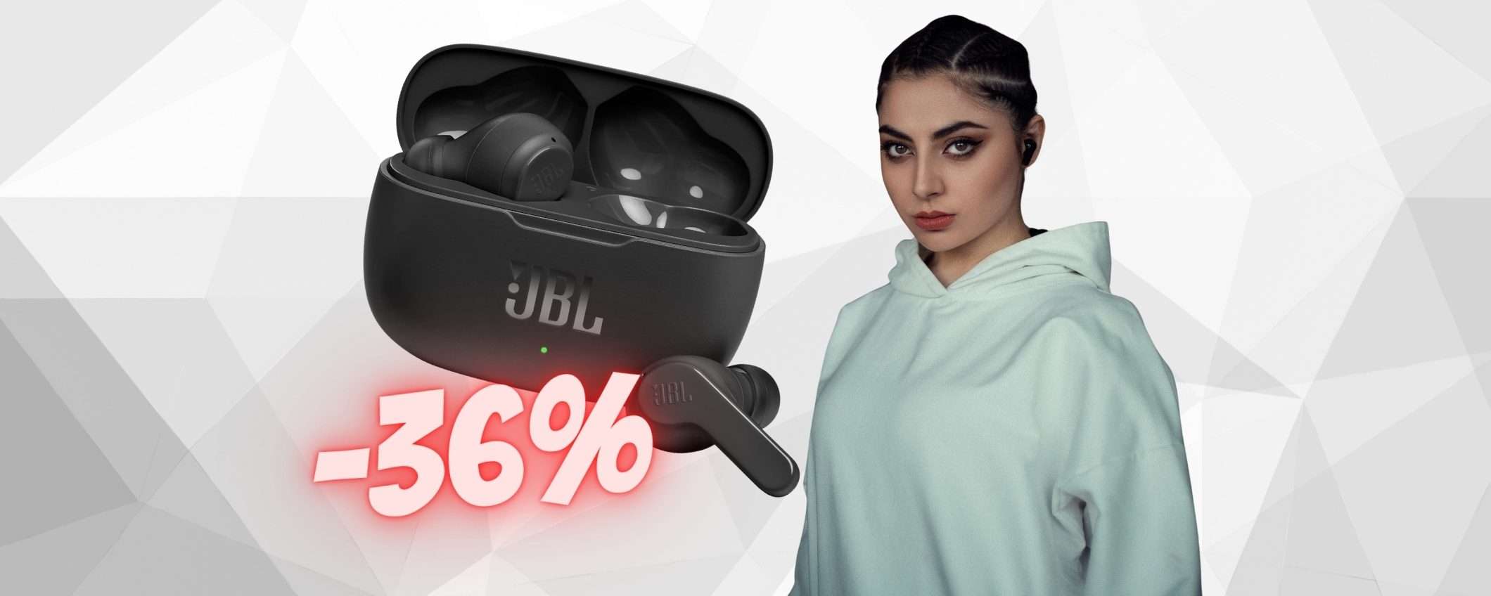 JBL Wave 200TWS: auricolari wireless SPETTACOLARI al 36% in MENO JBL Wave 200TWS: auricolari wireless SPETTACOLARI al 36% in MENO