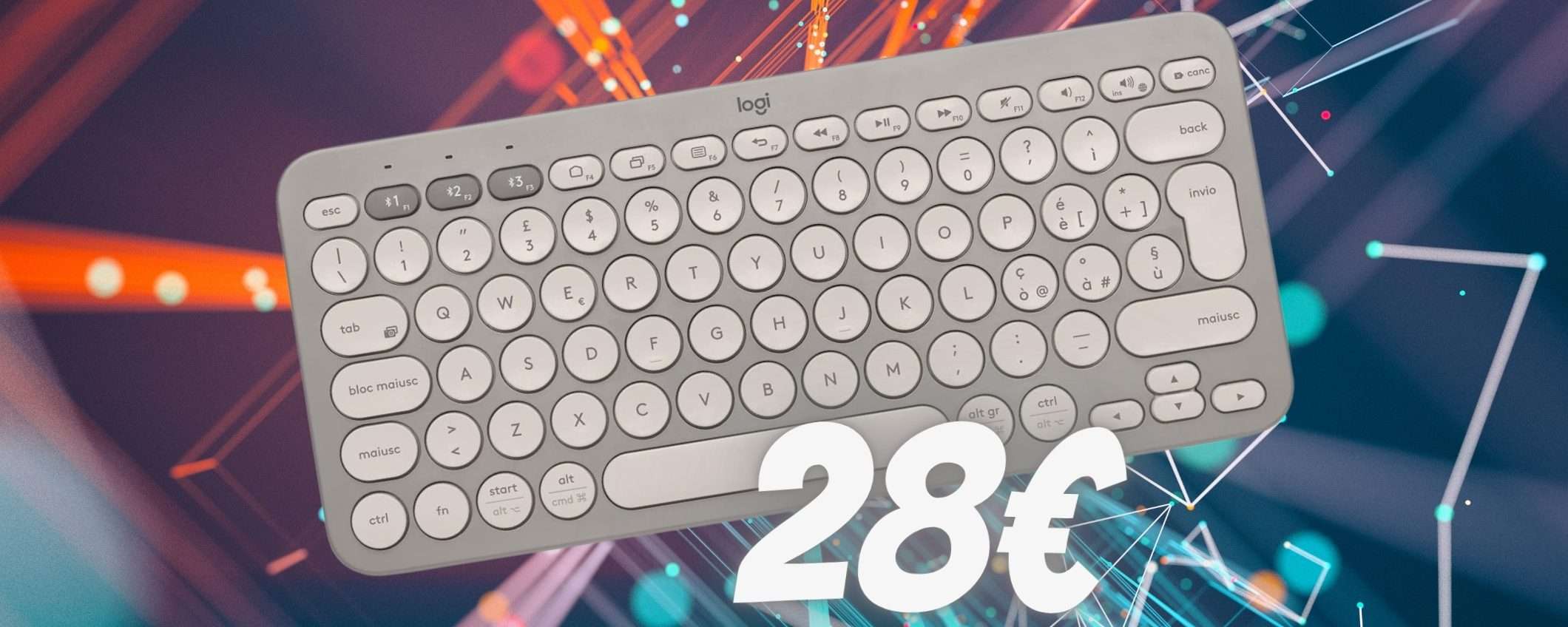 Logitech K380: tastiera wireless compatta che NON ha RIVALI ora a 28€