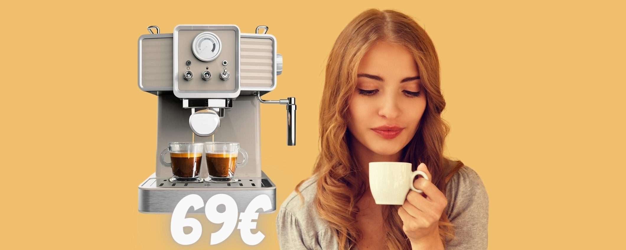Macchina per il caffè espresso e il cappuccio più BUONO del BAR (69€) Macchina per il caffè espresso e il cappuccio più BUONO del BAR (69€)
