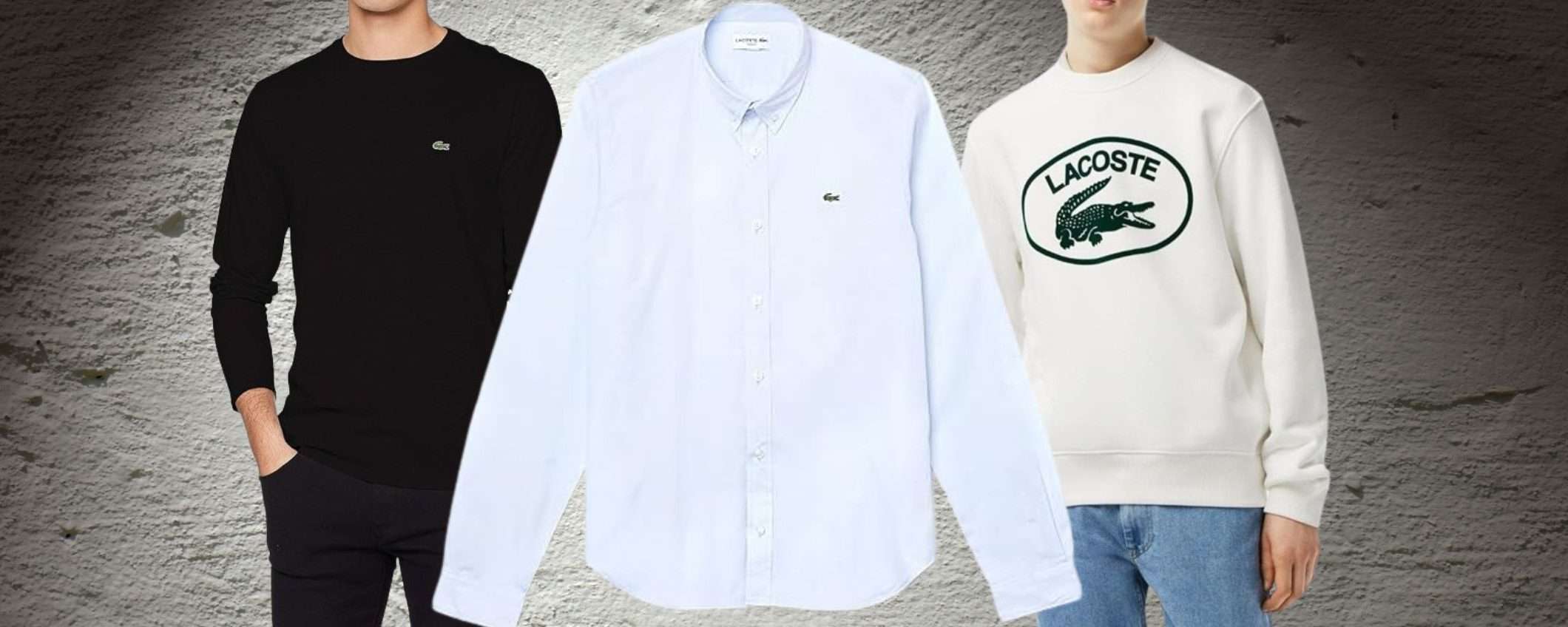 Lacoste: abbigliamento da 15€ su Amazon, SVUOTATUTTO con sconti fino al 48%