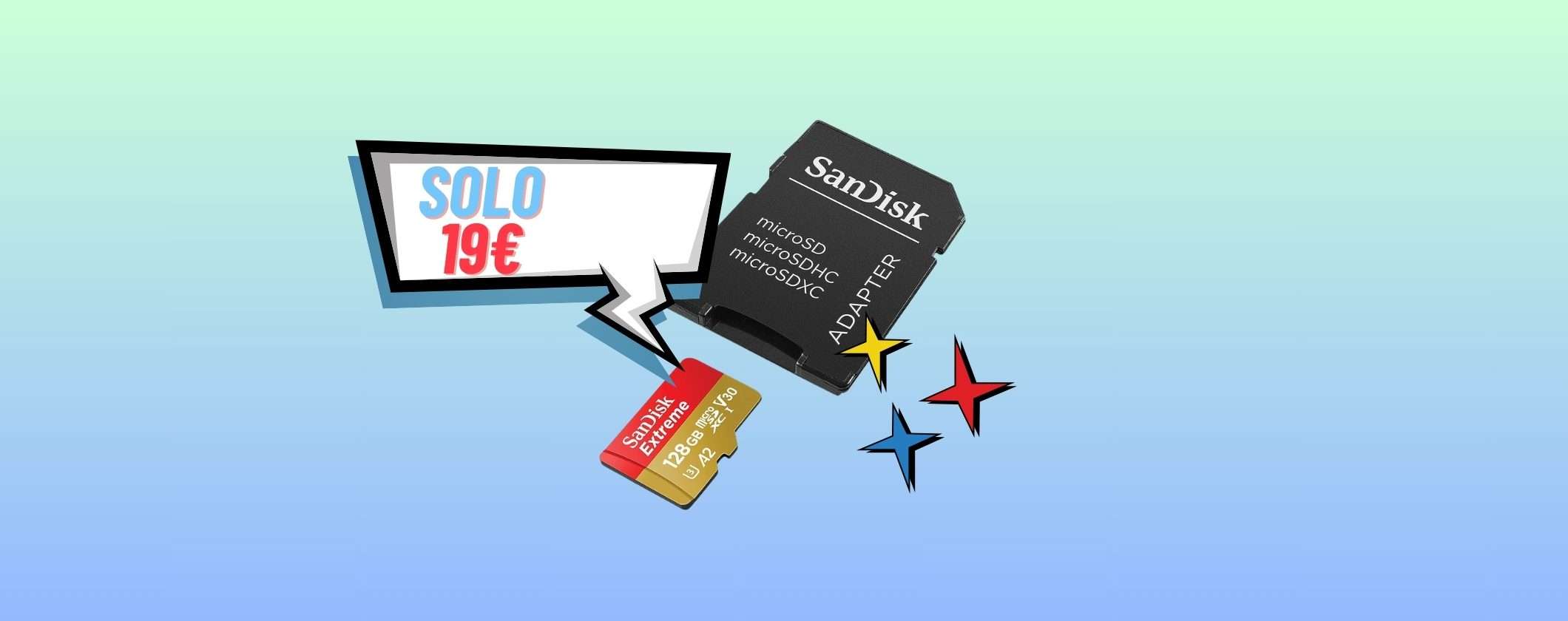 MicroSD SanDisk 128GB: solo 19€ alla Festa delle Offerte Primavera Amazon