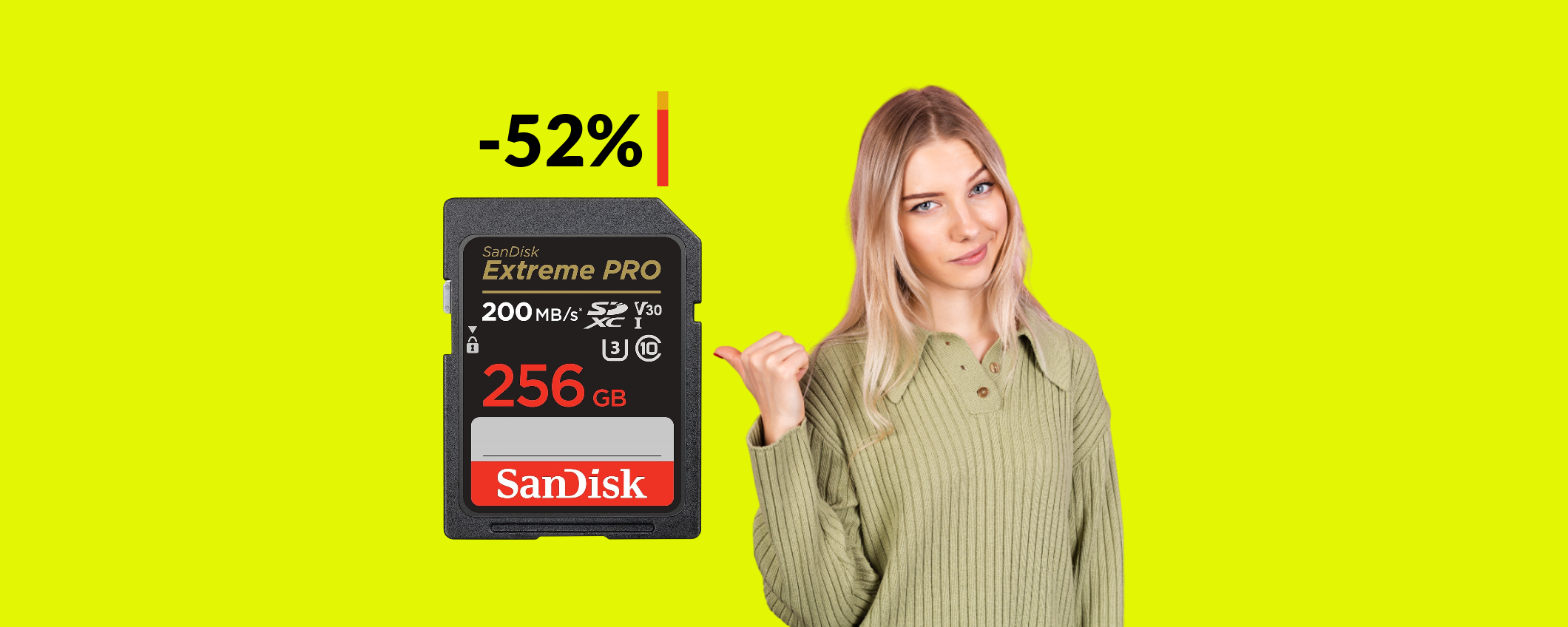 Scheda SD 256GB a meno di METÀ prezzo: 57€ e fai il colpaccio