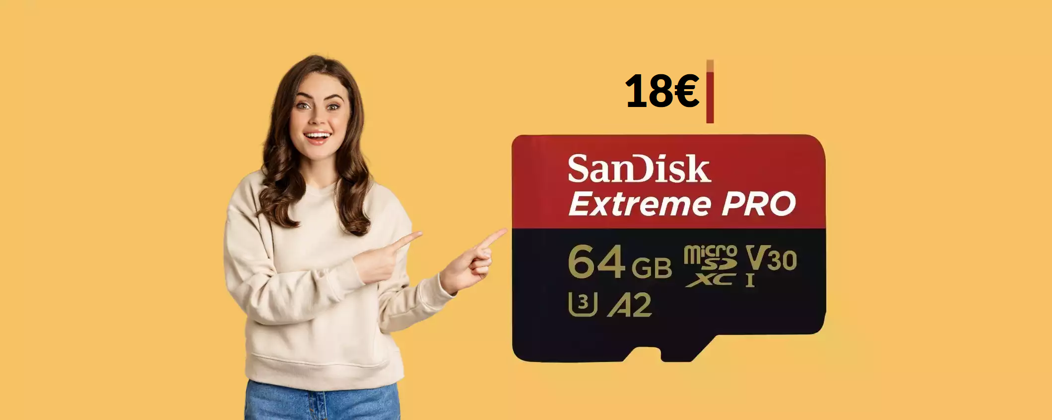 MicroSD 64GB al prezzo più basso di sempre: è una SCHEGGIA