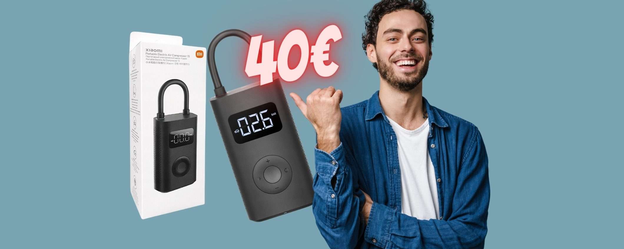Mini compressore portatile Xiaomi, il più amato, è in OFFERTA su eBay Mini compressore portatile Xiaomi, il più amato, è in OFFERTA su eBay