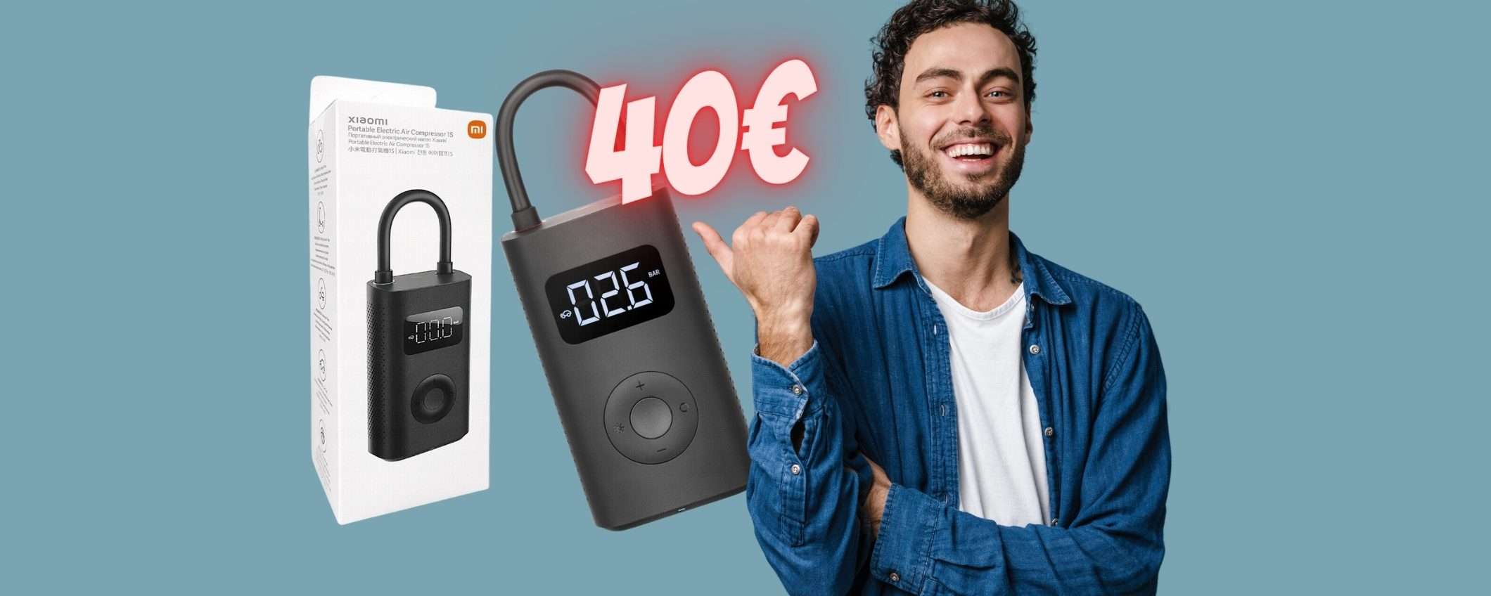 Mini compressore portatile Xiaomi, il più amato, è in OFFERTA su eBay