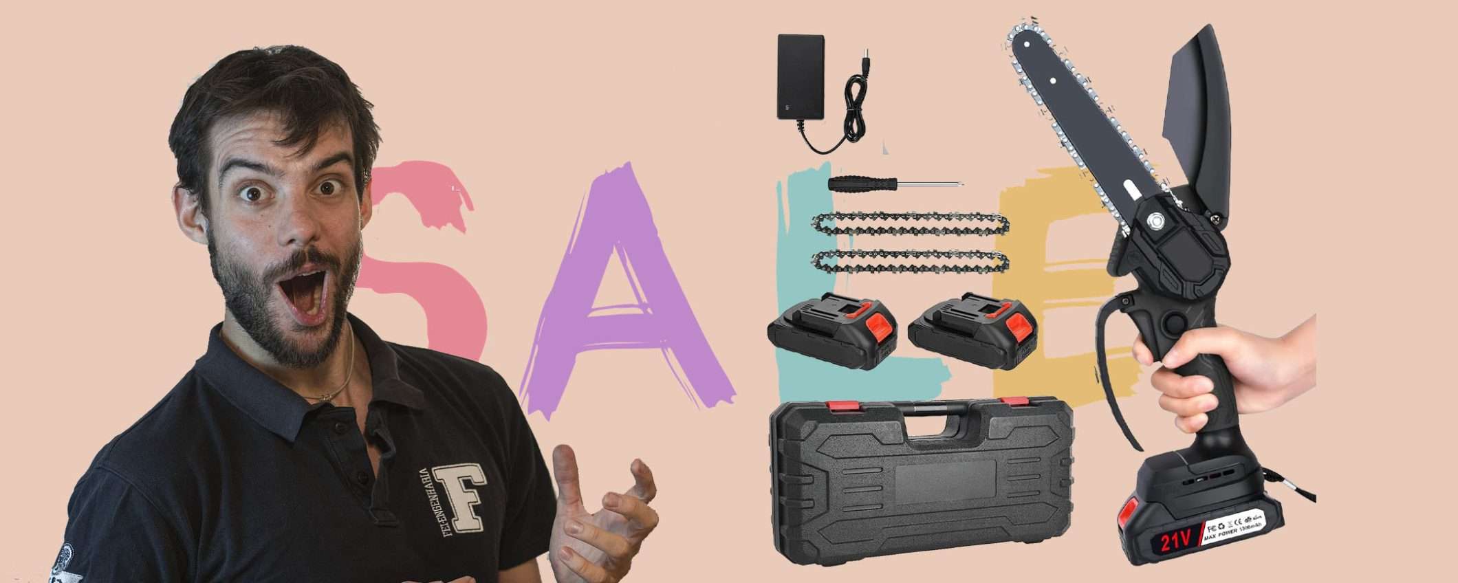 Mini motosega portatile: sconto coupon IMPERDIBILE su Amazon Mini motosega portatile: sconto coupon IMPERDIBILE su Amazon