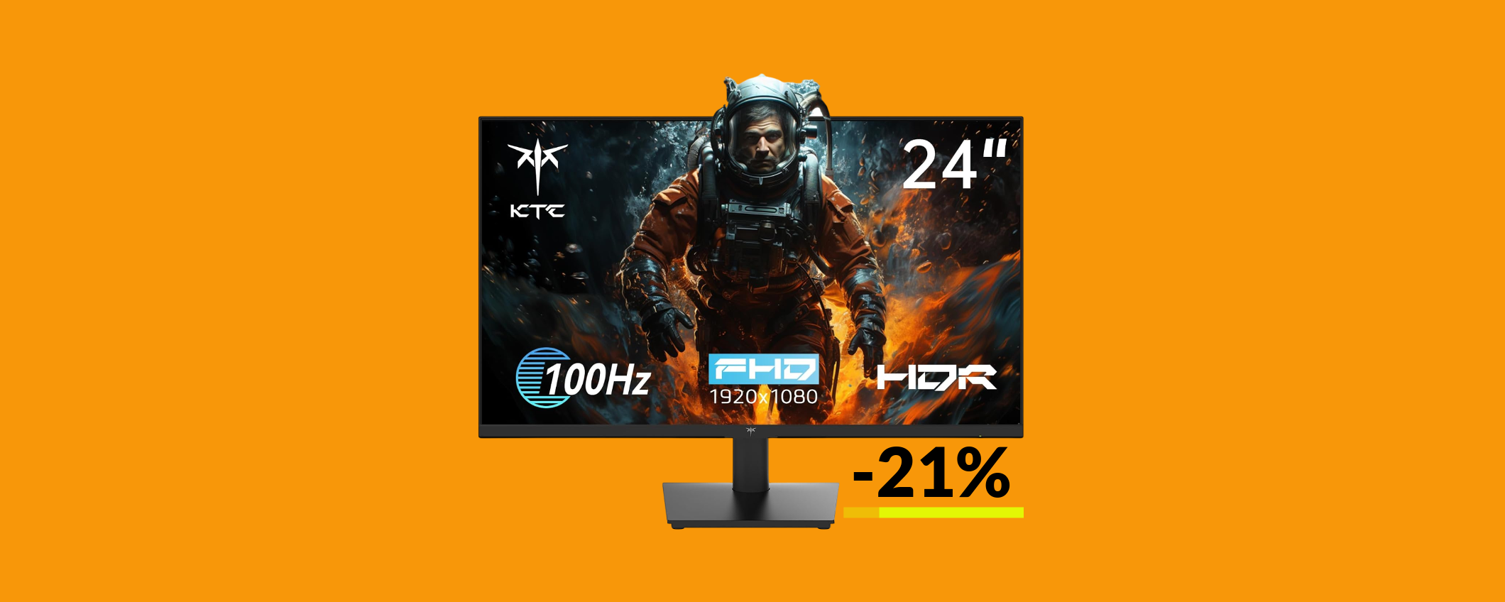 Monitor FullHD 24 pollici ad appena 94€: è OTTIMO per il gaming