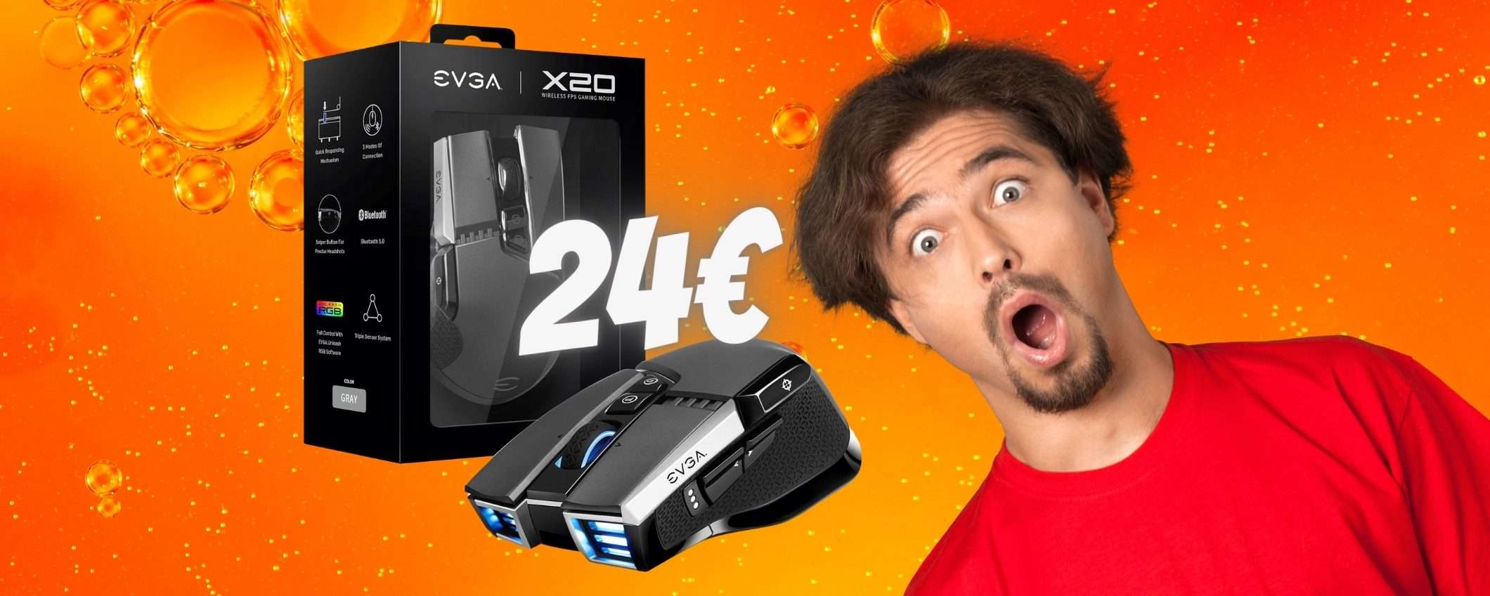 Mouse wireless da gaming a PREZZO ASSURDO, ora solo 24€ Mouse wireless da gaming a PREZZO ASSURDO, ora solo 24€