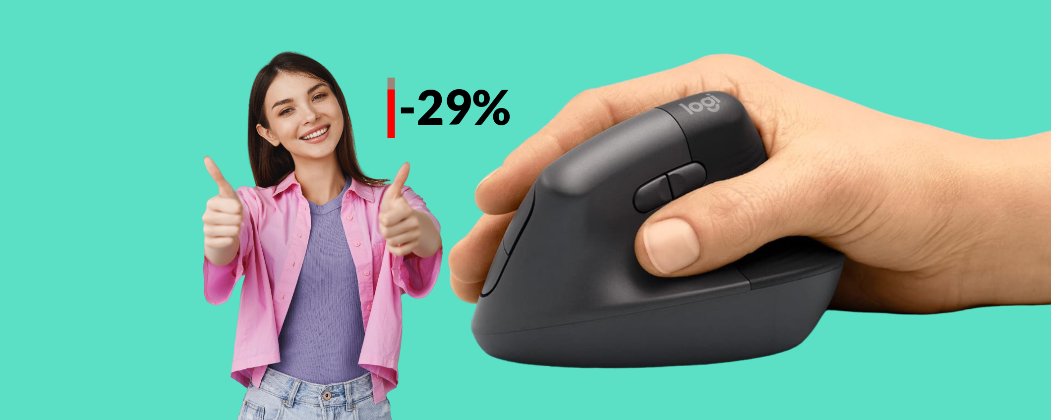 Mouse VERTICALE Logitech, una GODURIA per il polso: tuo a 57€