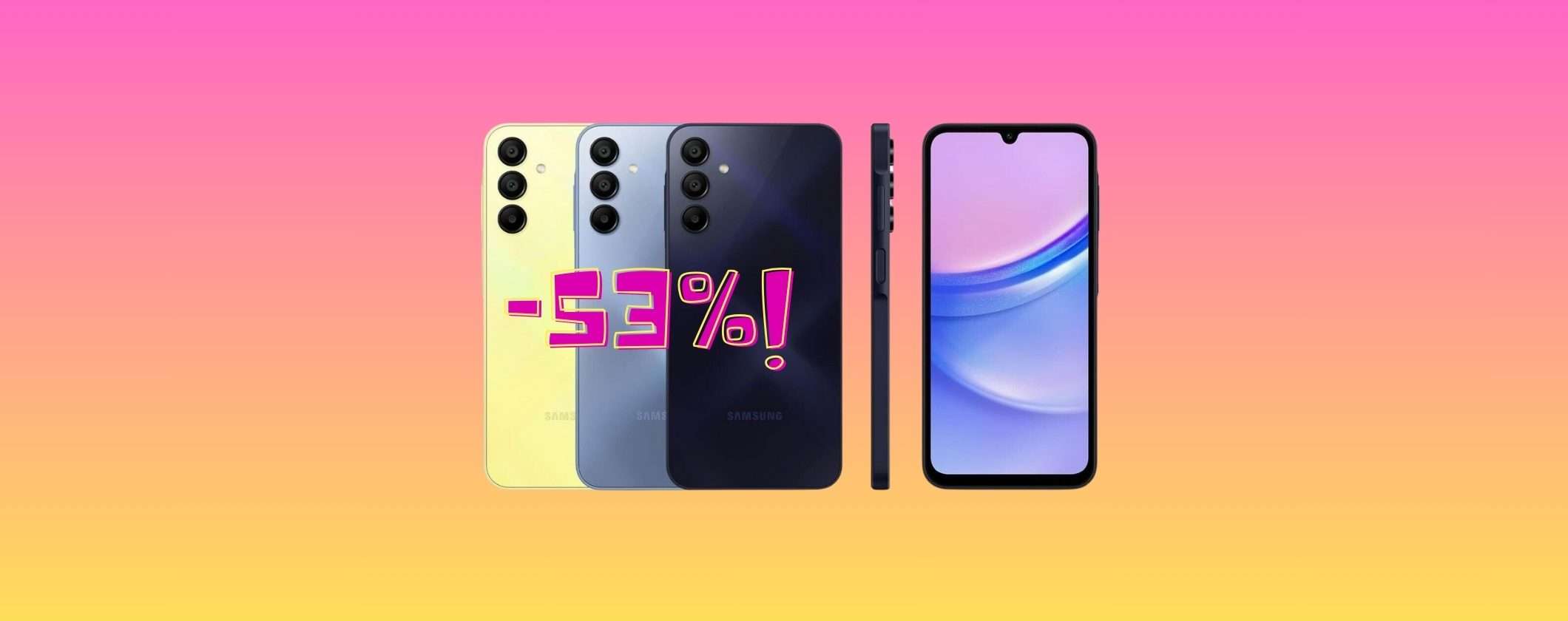 NOVITÀ Samsung Galaxy A15: 53% di SCONTO su eBay NOVITÀ Samsung Galaxy A15: 53% di SCONTO su eBay