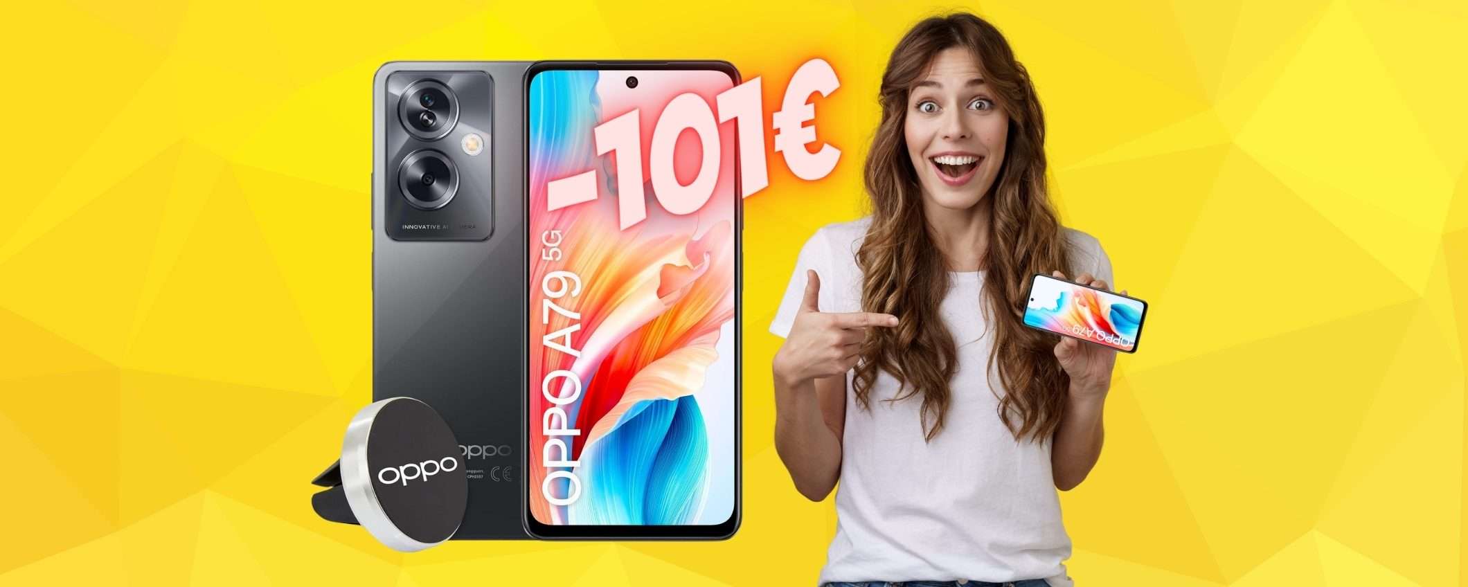 OPPO A79 5G da 256GB a 101€ in MENO: promozione FOLLE di Amazon OPPO A79 5G da 256GB a 101€ in MENO: promozione FOLLE di Amazon