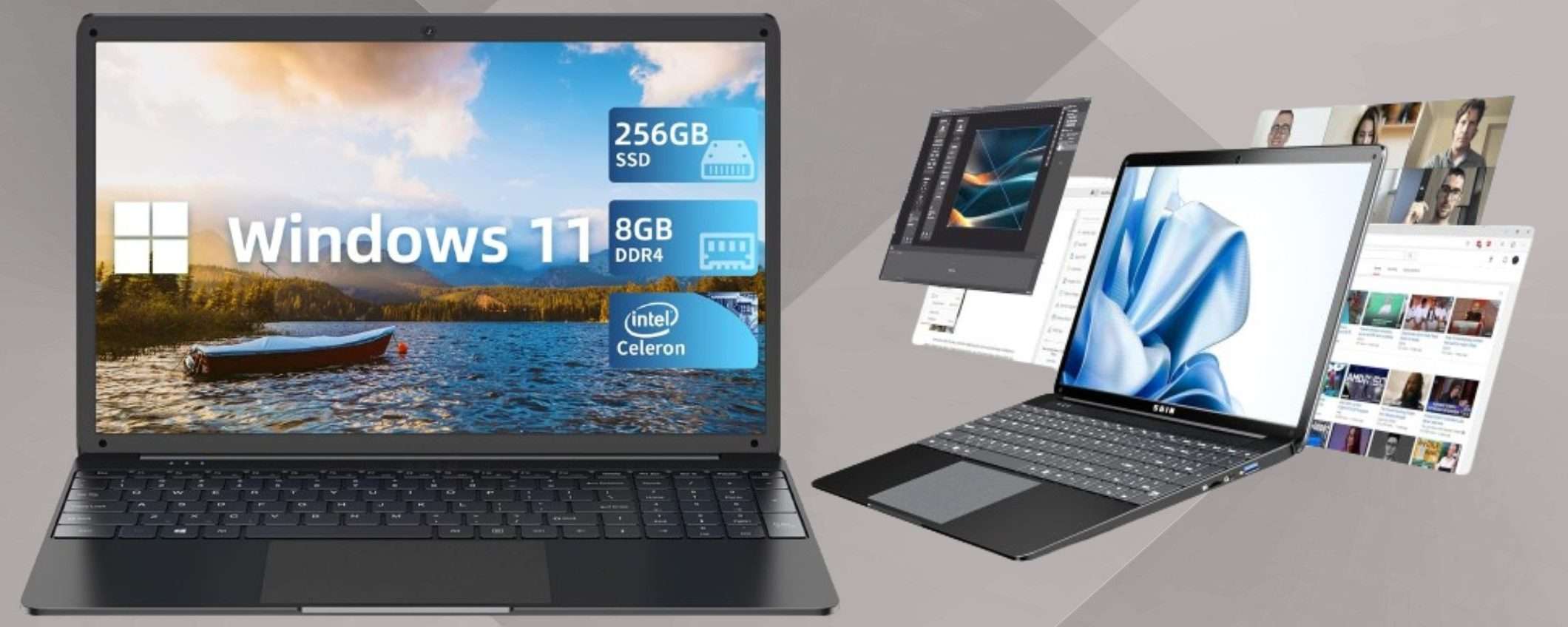 PC portatile STRAORDINARIO a 239€: chip Intel, RAM 8GB e SSD 256GB