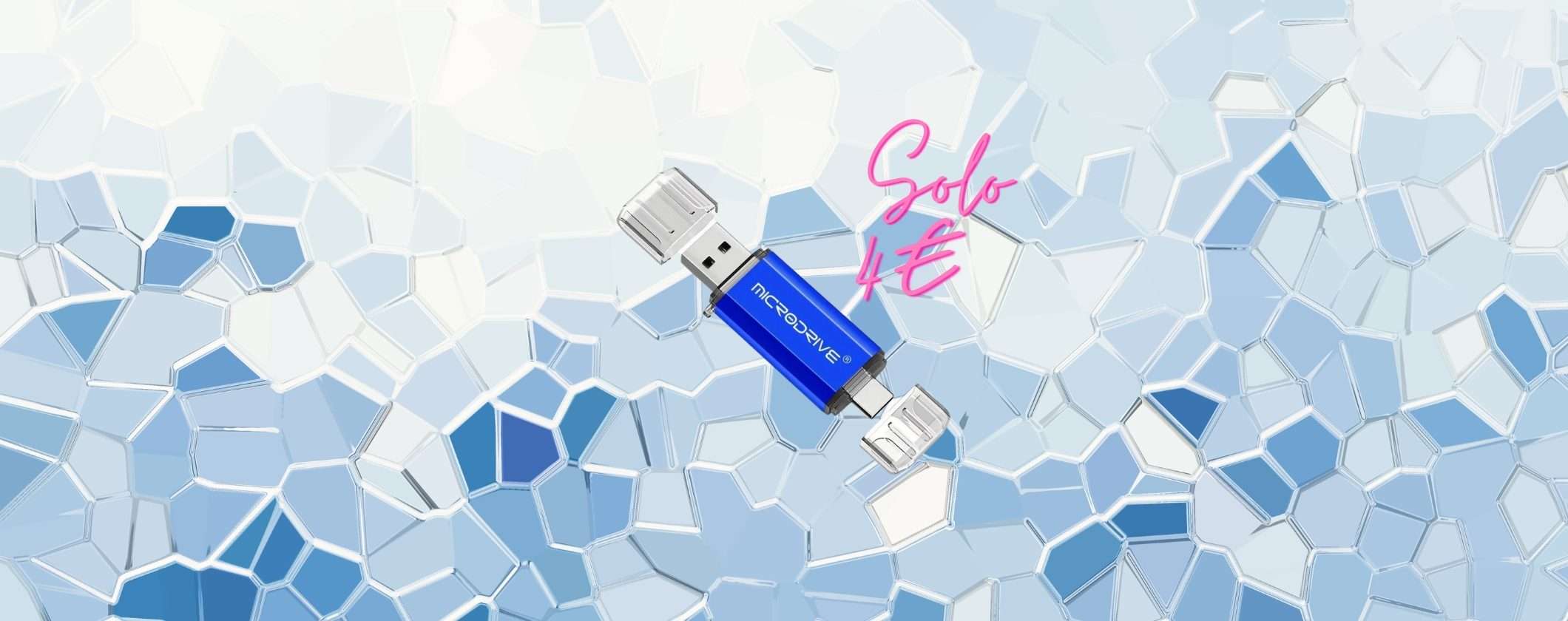 Pen Drive 2 in 1: USB A e Type C a soli 4€ su TEMU