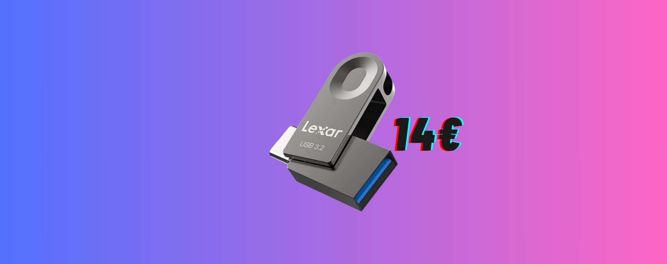 PenDrive Lexar 2 in 1 64GB: solo 14€ alle Offerte di Primavera Amazon