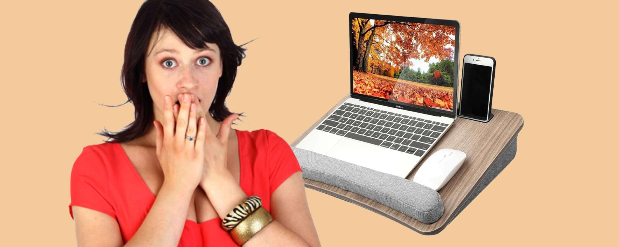 Scrivania portatile per laptop/tablet in offerta TOP su Amazon (25€) Scrivania portatile per laptop/tablet in offerta TOP su Amazon (25€)