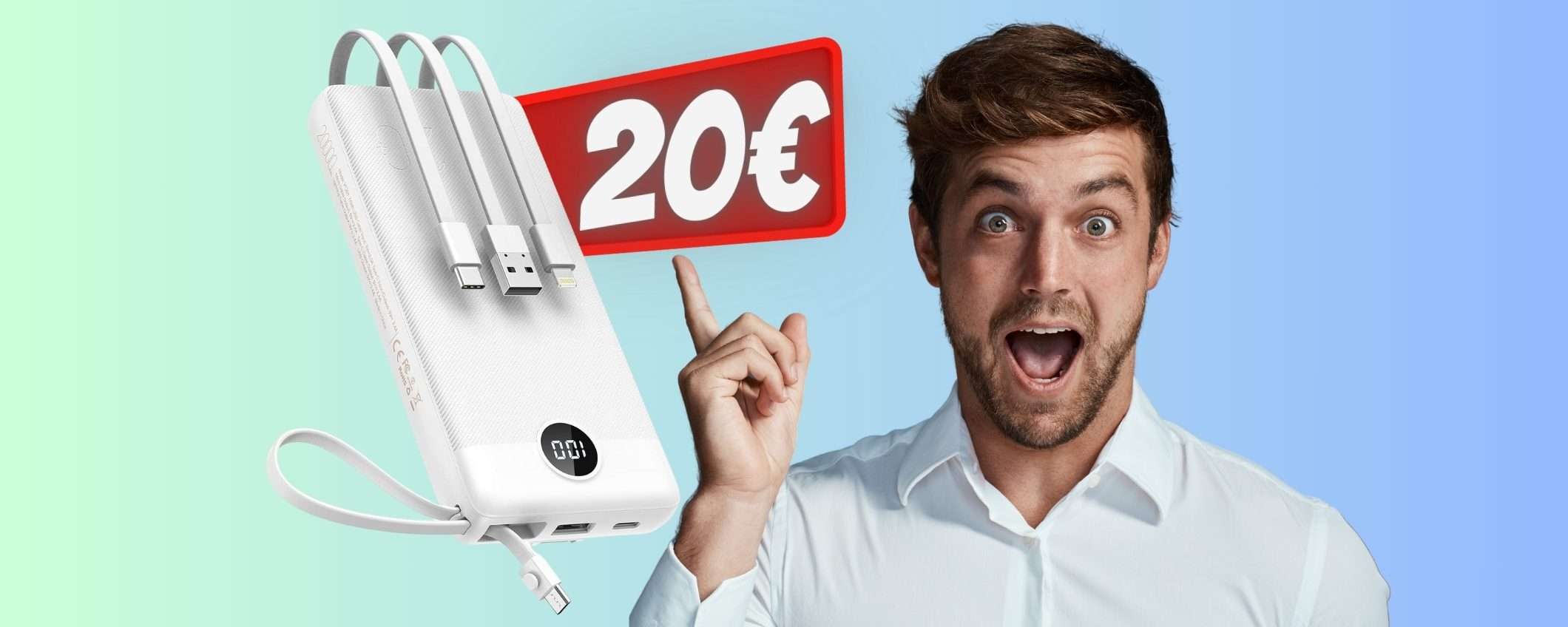 Power Bank da 20000mAh con 5 uscite e 2 ingressi tuo a 20€ Power Bank da 20000mAh con 5 uscite e 2 ingressi tuo a 20€