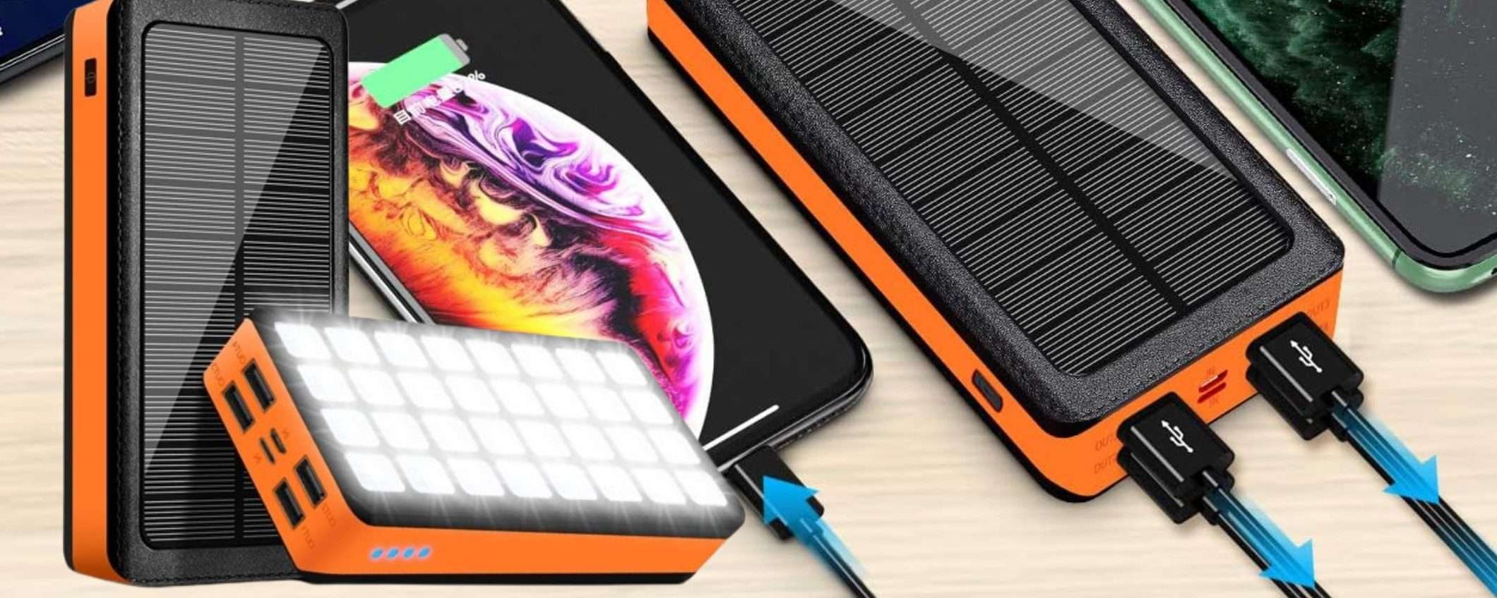 Powerbank solare ENORME da 30000 mAh a 13€ su Amazon: sconto SHOCK (-50%) Powerbank solare ENORME da 30000 mAh a 13€ su Amazon: sconto SHOCK (-50%)
