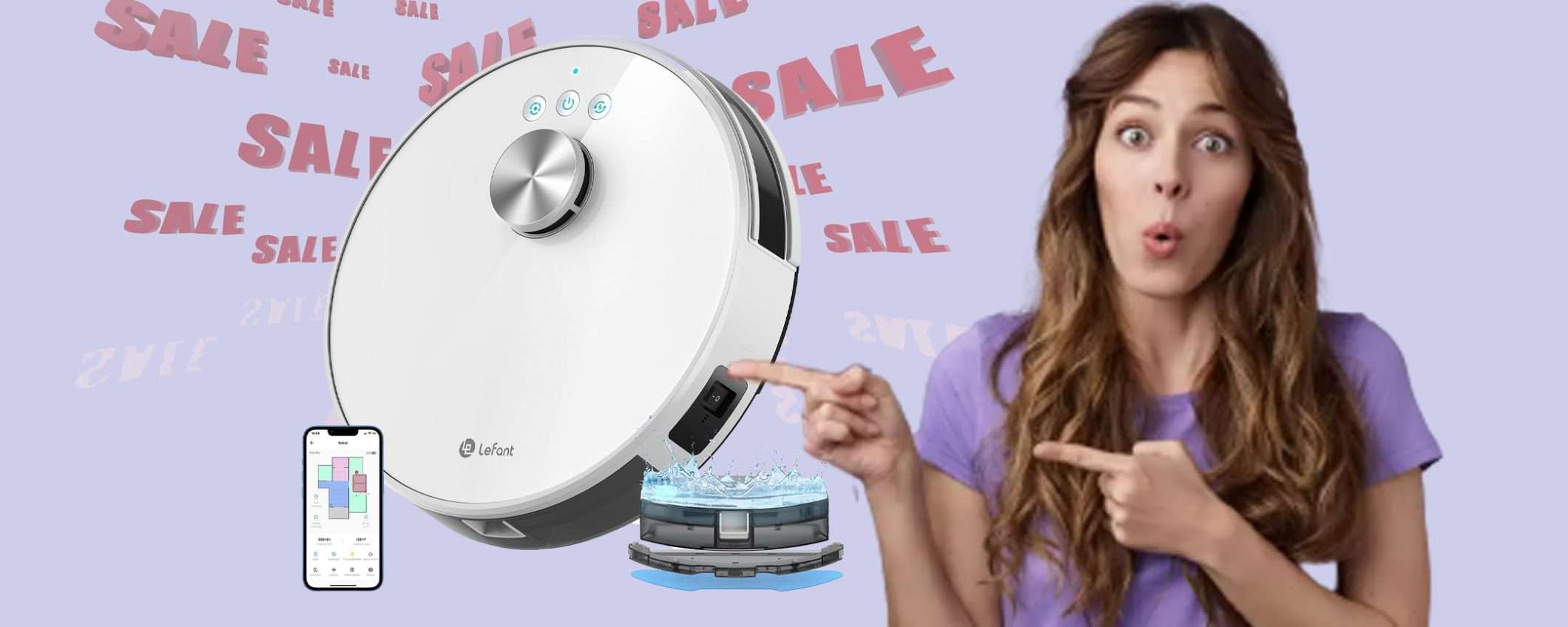 Robot aspira e lava LEFANT M1 in MEGA offerta su Amazon Robot aspira e lava LEFANT M1 in MEGA offerta su Amazon