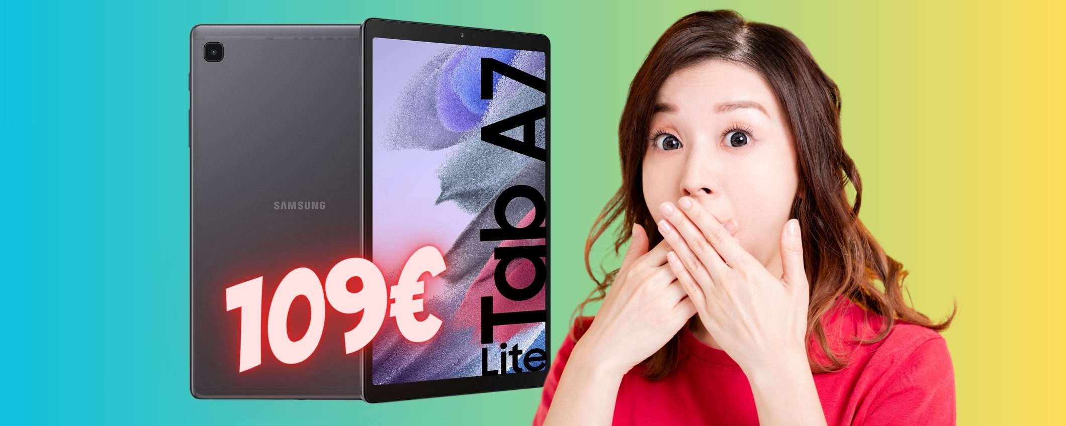 Samsung Galaxy Tab A7 Lite da 8,7 pollici a 109€: PREZZACCIO Amazon