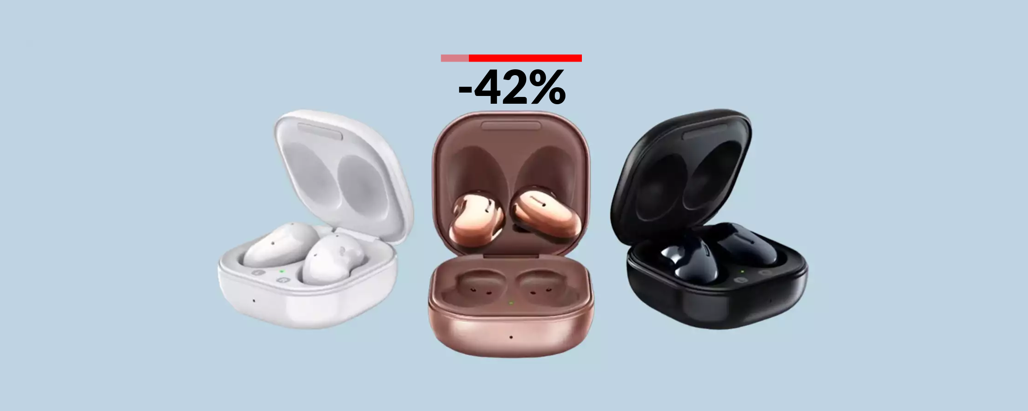 Samsung Galaxy Buds Live oggi a prezzo quasi DIMEZZATO