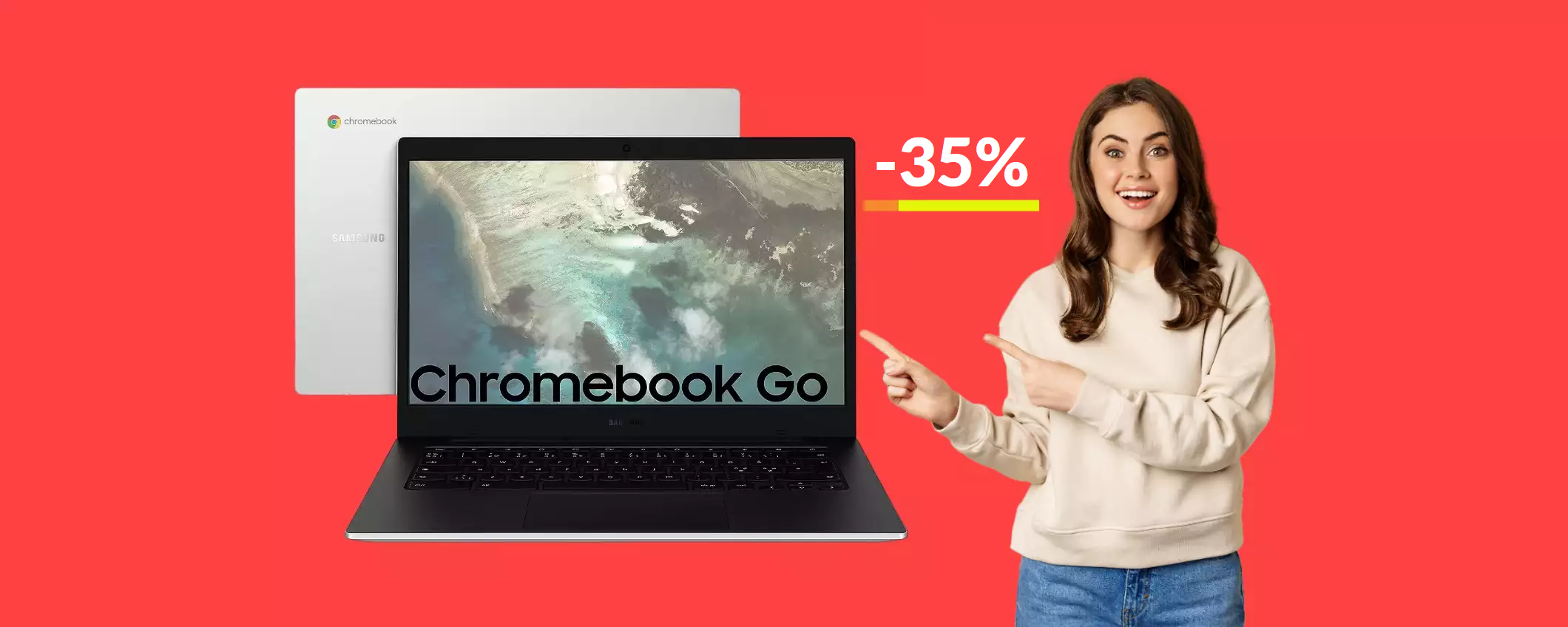 Chromebook Samsung con display 14'' FullHD: imperdibile (-141€) Chromebook Samsung con display 14'' FullHD: imperdibile (-141€)