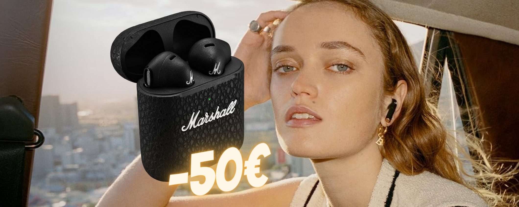 Sconto di 50€ sugli splendidi auricolari wireless Marshall Minor III