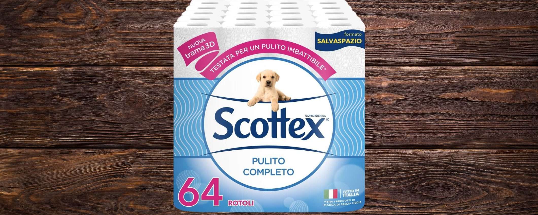 Scottex carta igienica MEGA SCORTA 64 rotoli, prezzo WOW: solo 29,99€ (-39%) Scottex carta igienica MEGA SCORTA 64 rotoli, prezzo WOW: solo 29,99€ (-39%)