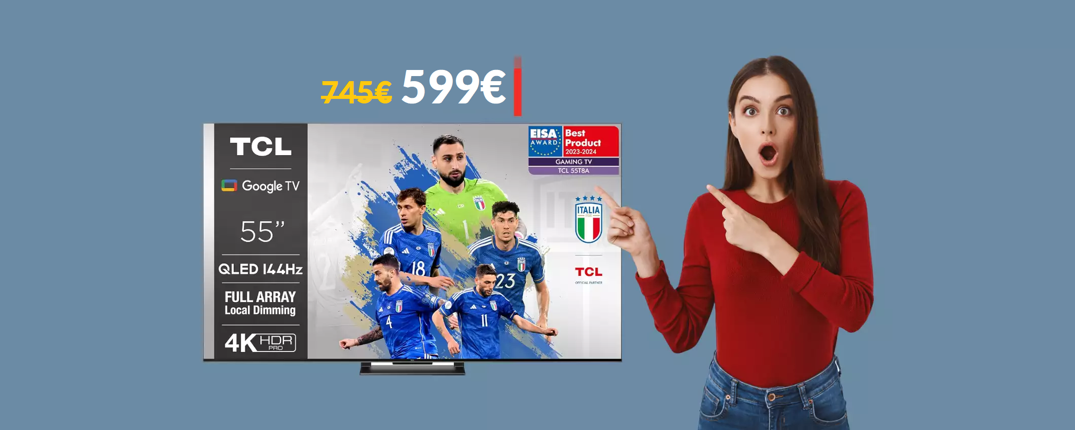 Smart TV 4K 55'' TCL: con le Offerte di Primavera RISPARMI 145€