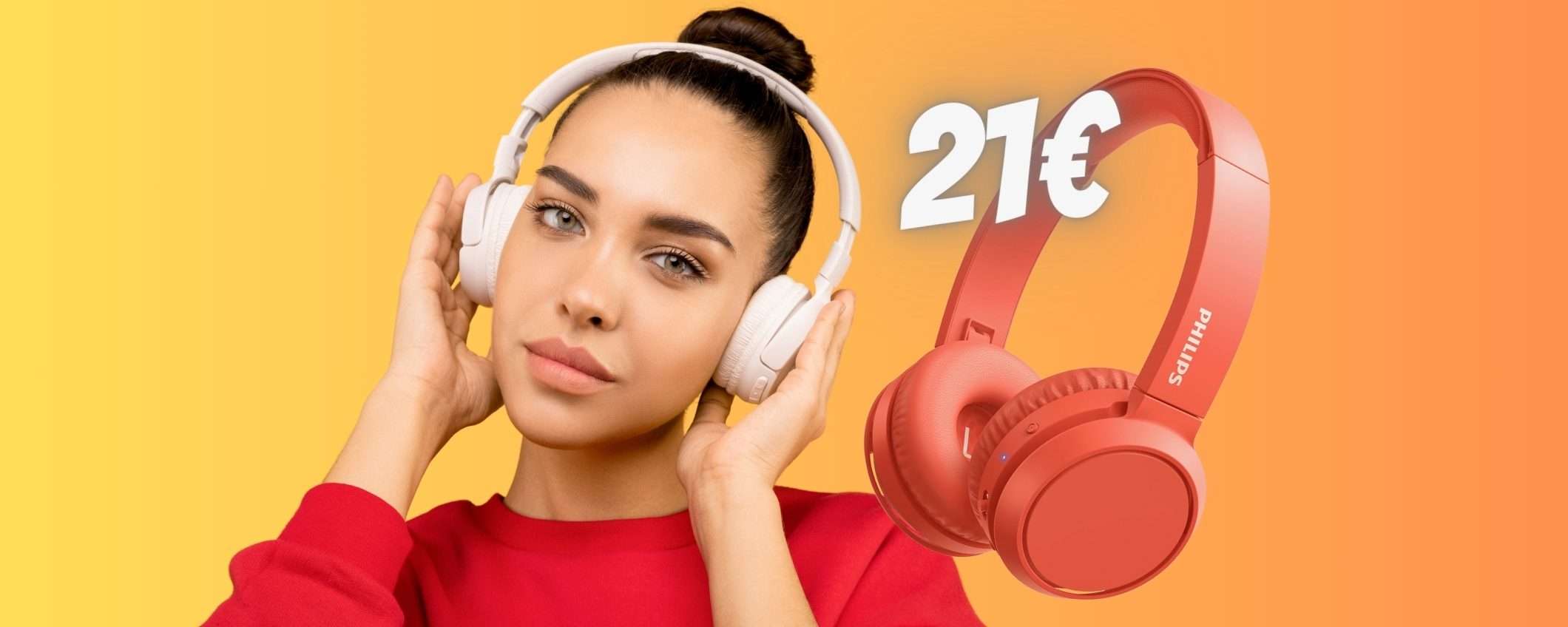 Solo 21€ per le cuffie wireless Philips con le Offerte di Primavera Solo 21€ per le cuffie wireless Philips con le Offerte di Primavera