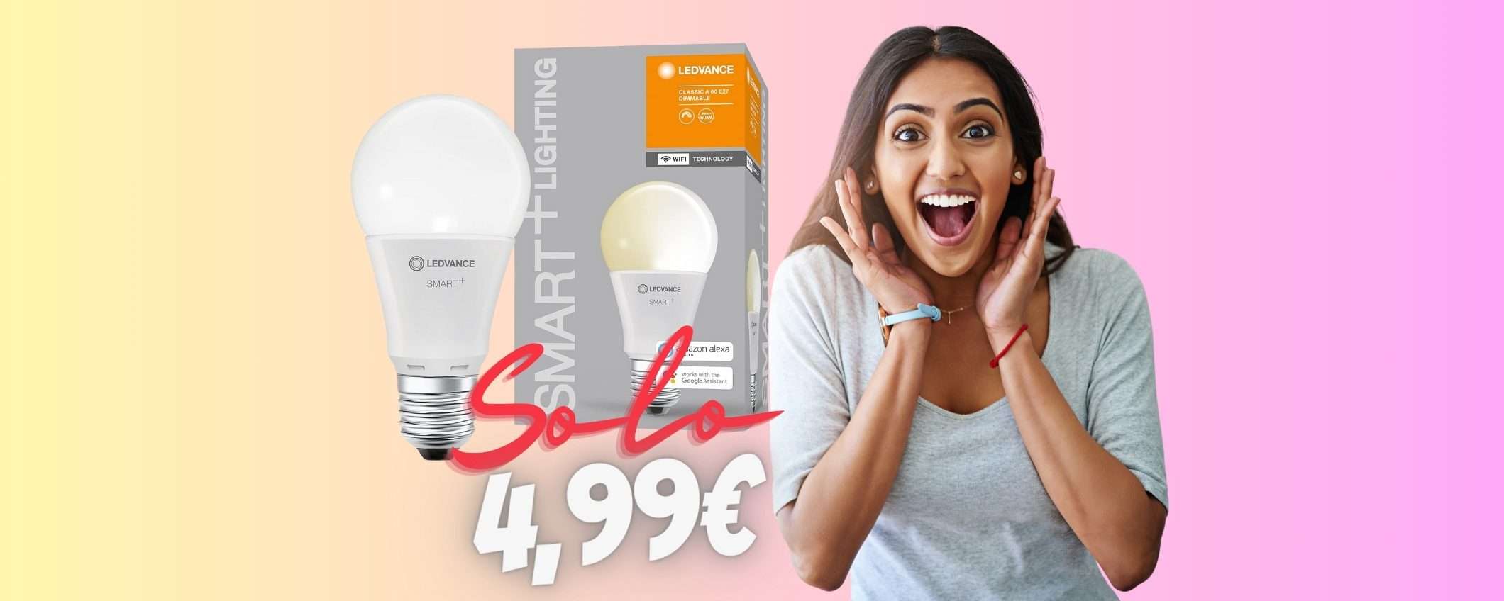 SOLO 4,99€ per la lampadina Smart LEDVANCE con le Offerte di Primavera SOLO 4,99€ per la lampadina Smart LEDVANCE con le Offerte di Primavera