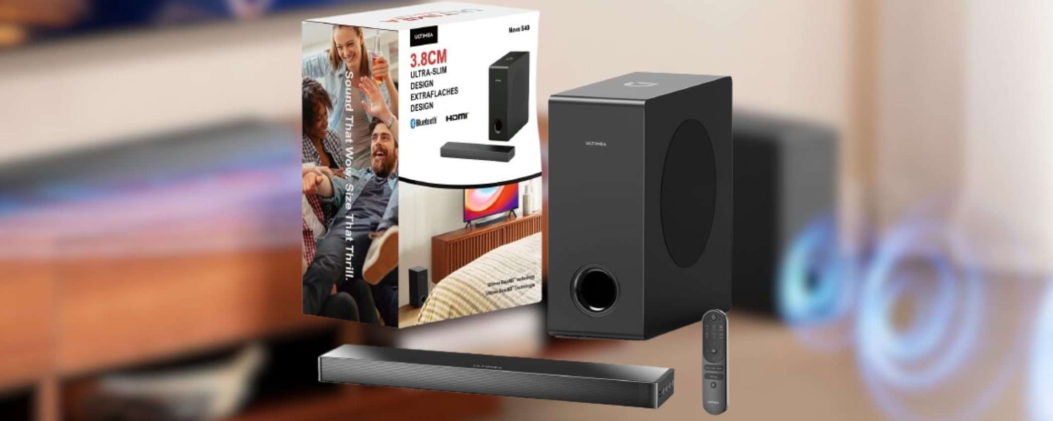 Super soundbar 5 in 1 con subwoofer esterno a prezzo SHOCK su Amazon (69€)