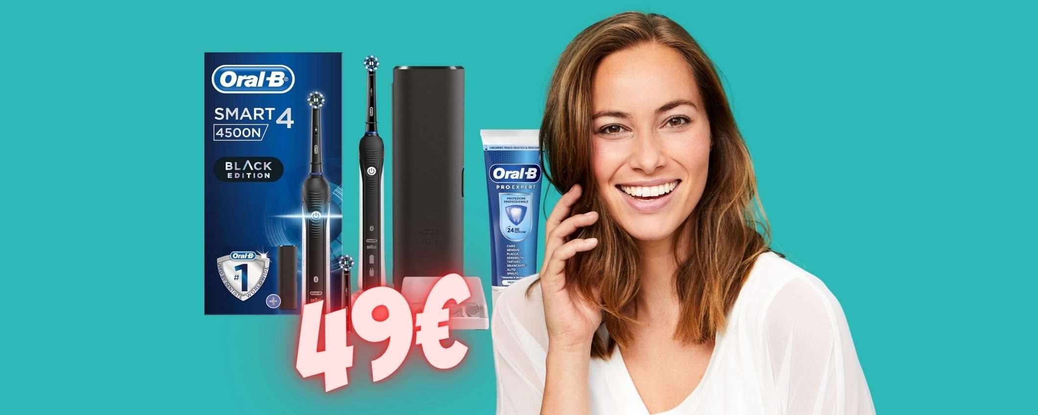 Spazzolino elettrico Oral-B Smart 4 in OFFERTA a TEMPO a soli 49€