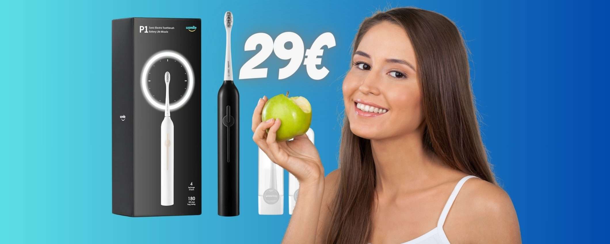 Spazzolino elettrico sonico a PREZZO da CAPOGIRO su Amazon (solo 29€) Spazzolino elettrico sonico a PREZZO da CAPOGIRO su Amazon (solo 29€)