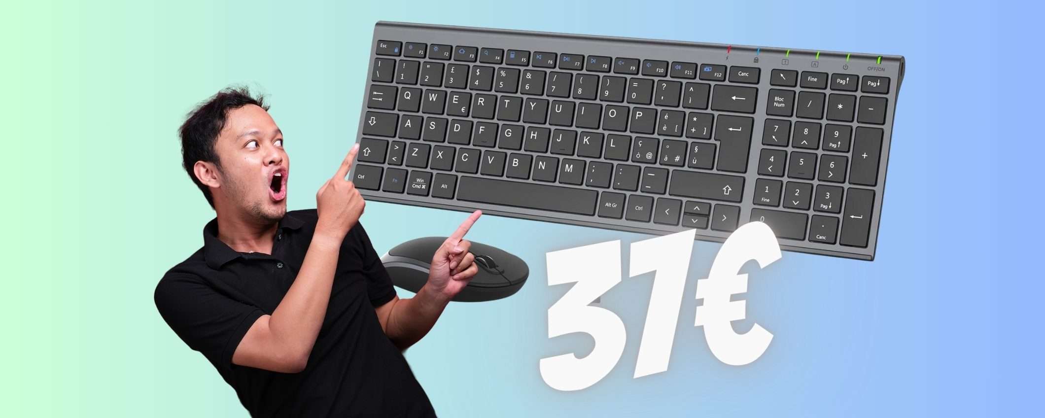 Tastiera e mouse wireless a COSTO IRRISORIO, ora solo 37€ su Amazon Tastiera e mouse wireless a COSTO IRRISORIO, ora solo 37€ su Amazon
