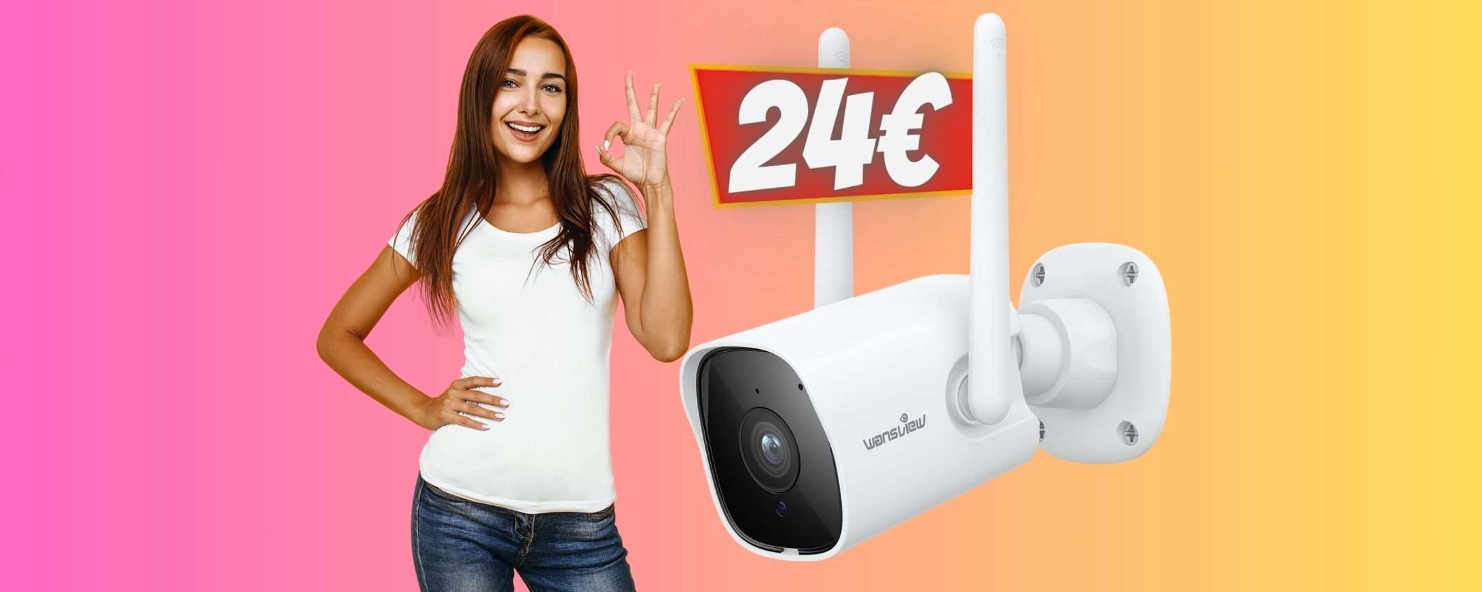 Telecamera di sorveglianza WiFi 2K impermeabile tua a SOLI 24€ Telecamera di sorveglianza WiFi 2K impermeabile tua a SOLI 24€