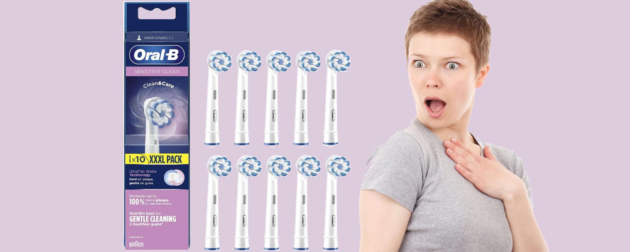 Testine Oral-B Sensitive Clean (10pz), offerta TOP: sconto del 28% Testine Oral-B Sensitive Clean (10pz), offerta TOP: sconto del 28%