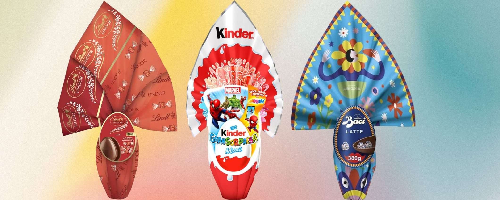 Kinder, Lindt, Baci Perugina e altri: uova di Pasqua da 10€ a 15€ su Amazon