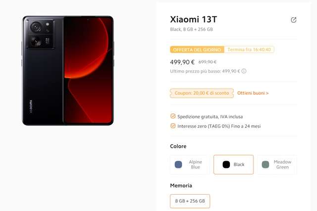 xiaomi 13t 499 euro