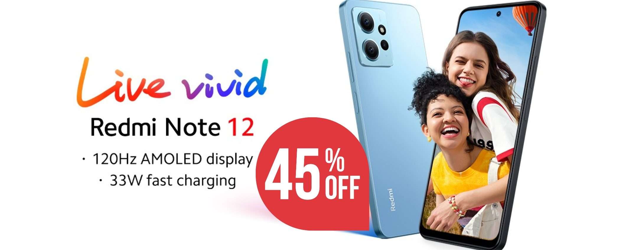 Xiaomi Redmi Note 12 a un PREZZO FOLLE su Amazon (-45%)