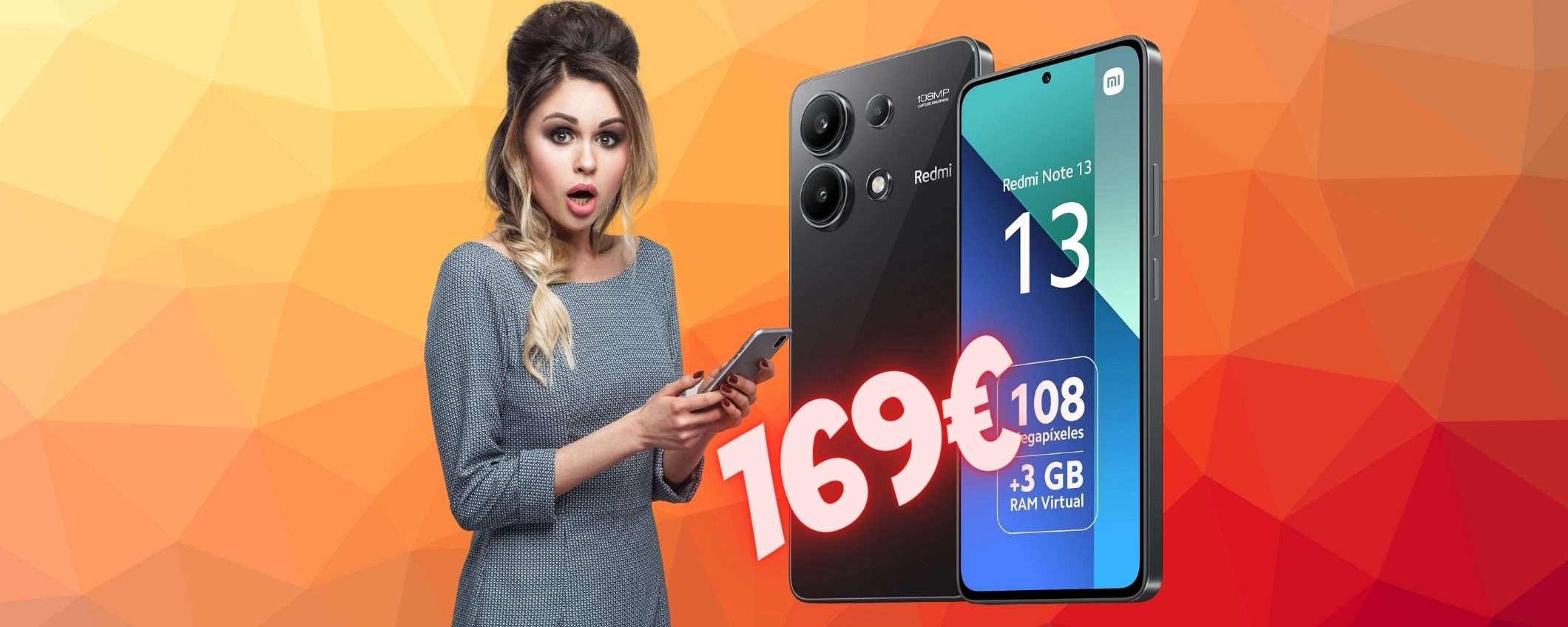 Xiaomi Redmi Note 13 (6GB/128GB) a soli 169€ su Amazon, FOLLIA Xiaomi Redmi Note 13 (6GB/128GB) a soli 169€ su Amazon, FOLLIA