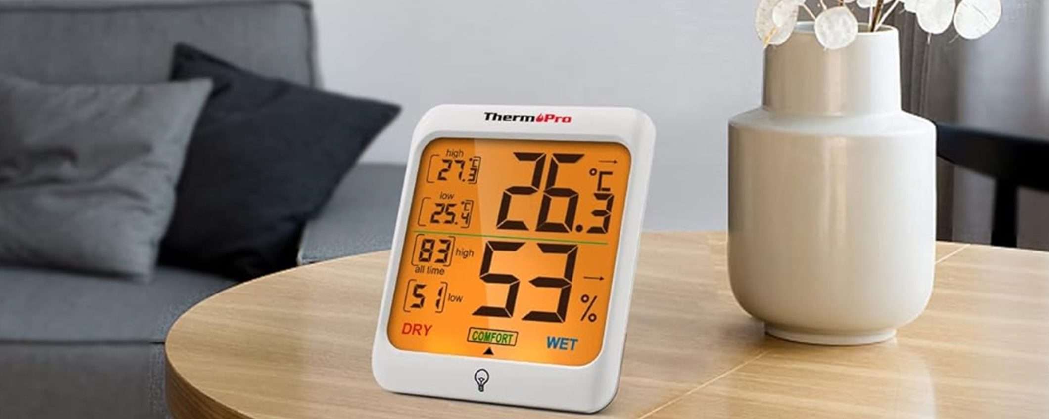 Termometro e igrometro digitale da ambiente con retroilluminazione a soli 10€ su Amazon Termometro e igrometro digitale da ambiente con retroilluminazione a soli 10€ su Amazon