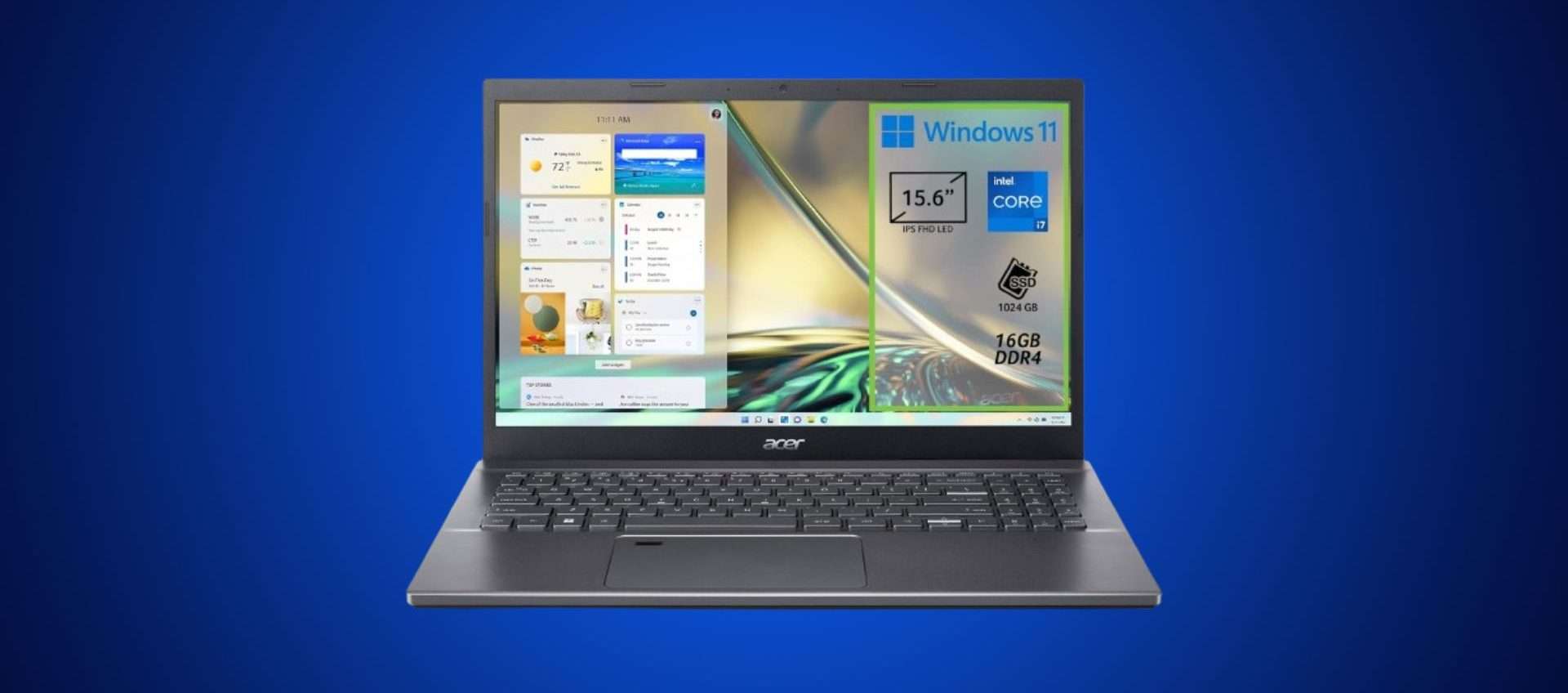 Acer Aspire 5 in offerta, prezzo top: Intel Core i7, fino a 32GB di RAM, SSD da 1TB