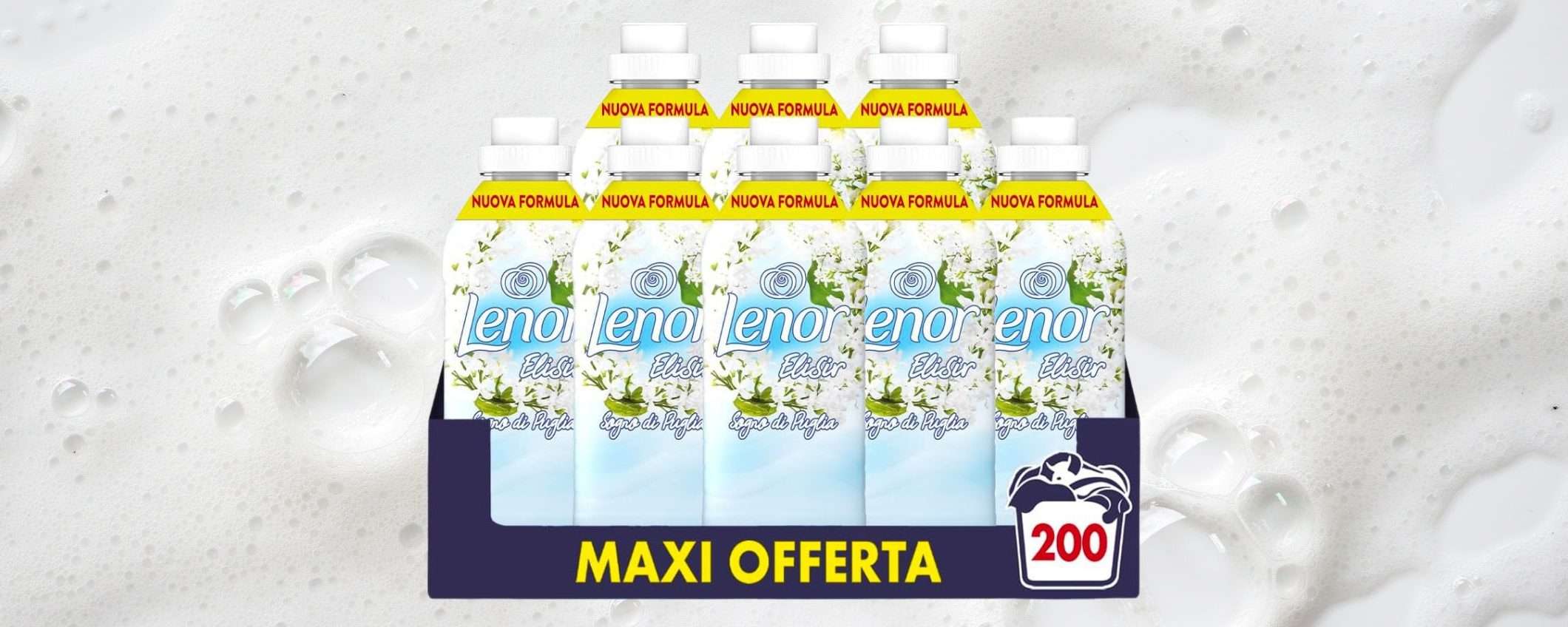 Ammorbidente Lenor: MAXI SCORTA (200 lavaggi) con il 60% di sconto