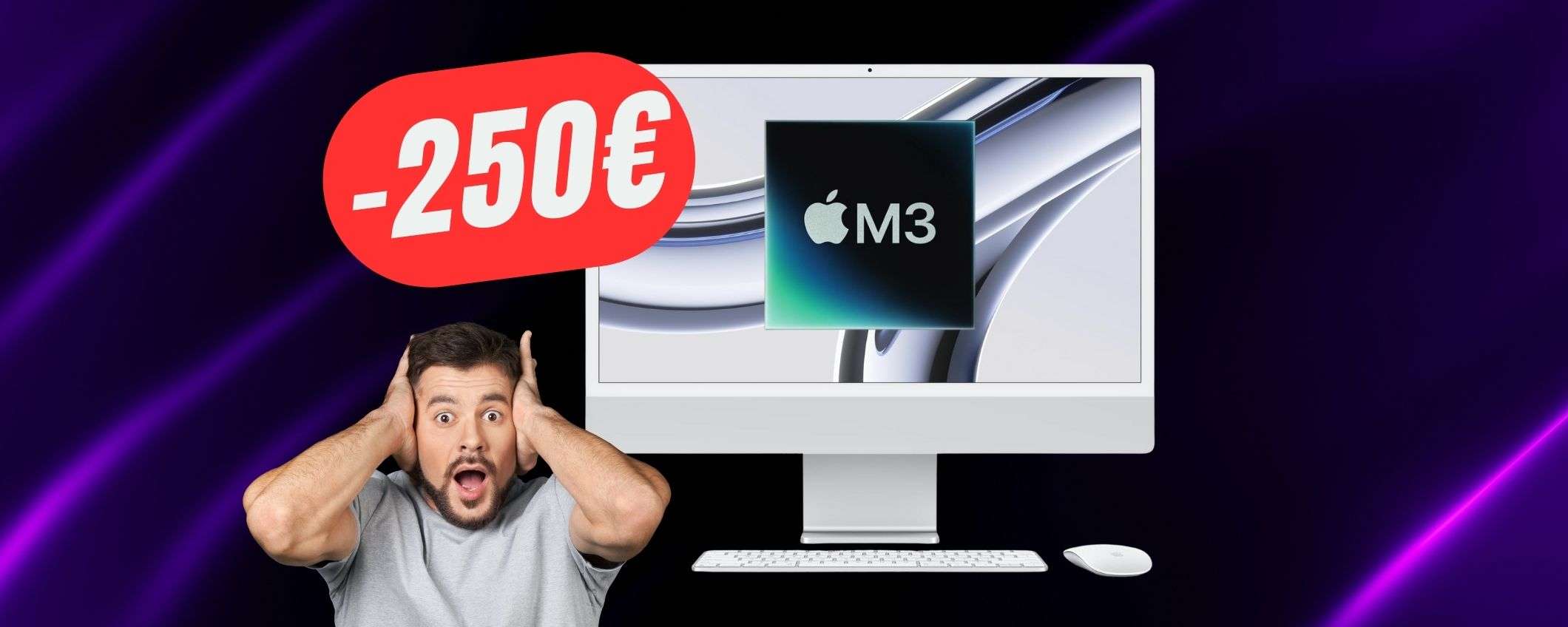 SCONTO di -250€ per l'iMac con chip M3 di Apple!
