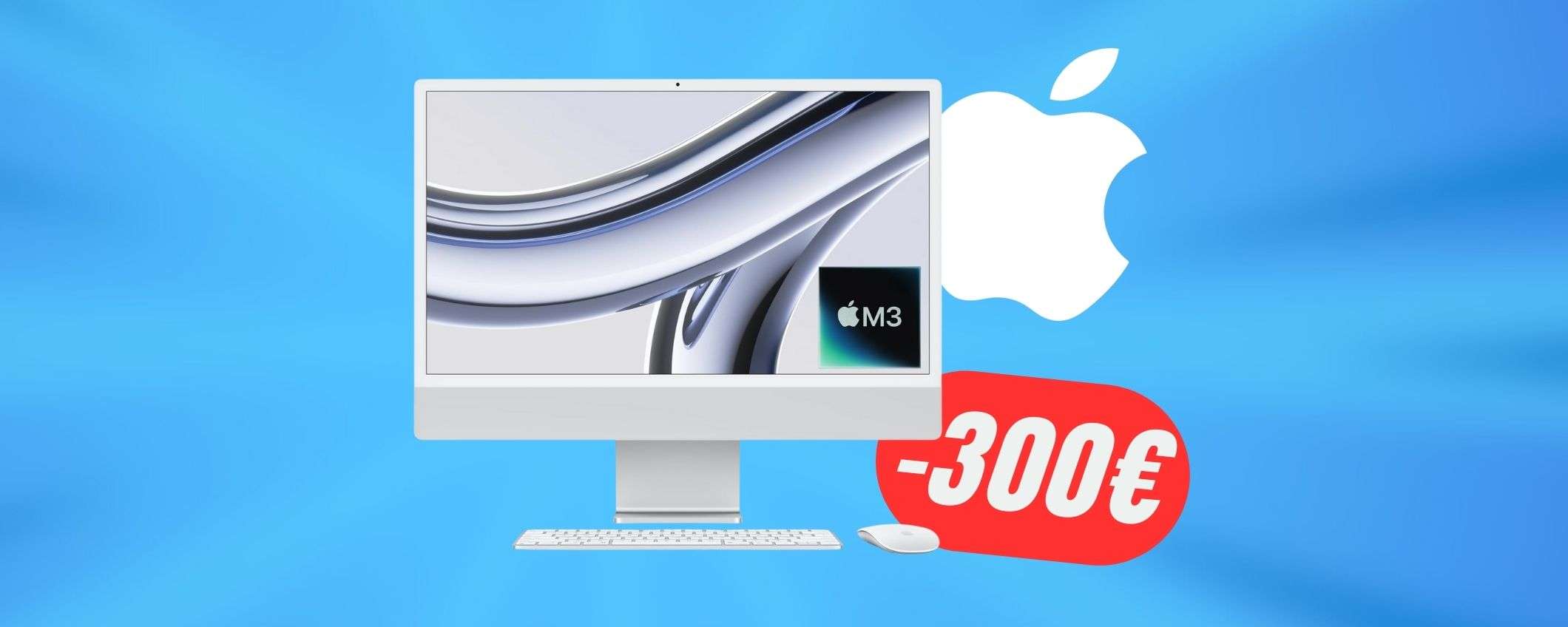 Il prezzo dell'iMac di Apple con chip M3 crolla di -330€!