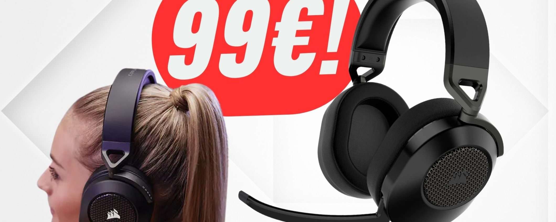 Scendono a 99€ le CUFFIE da GAMING di Corsair prive di fili!