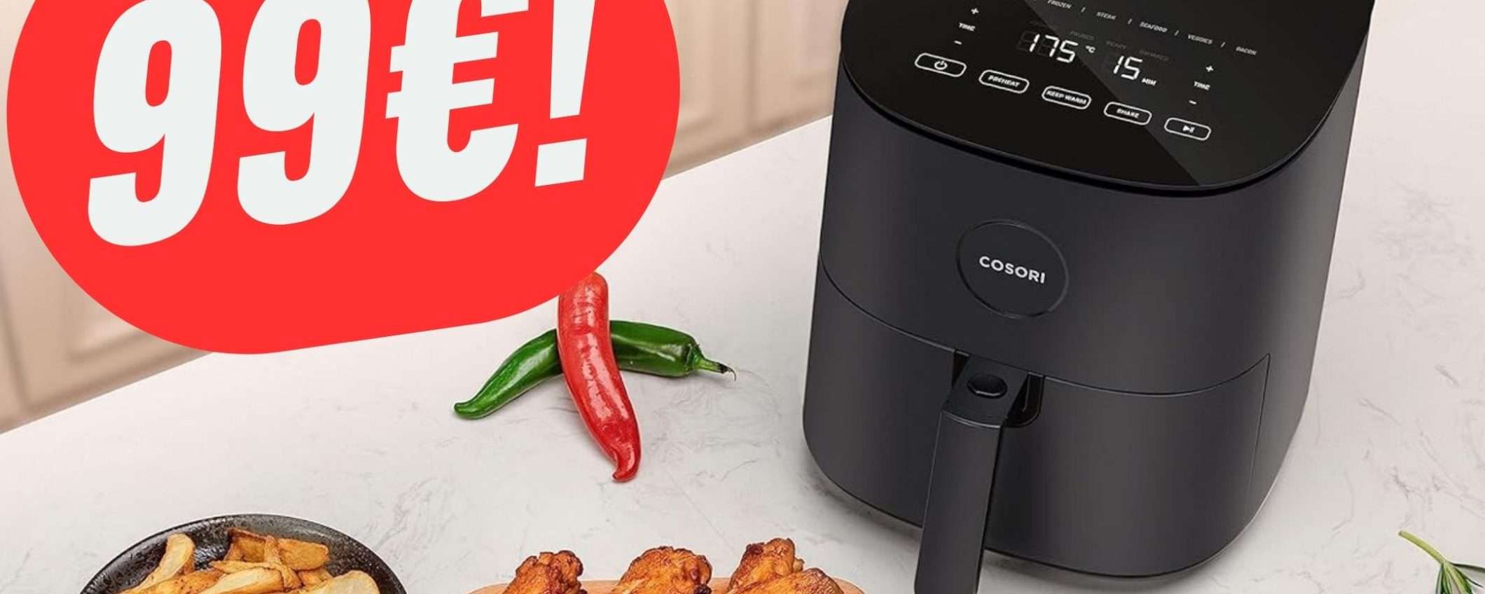 Cucina in modo SANO con la FRIGGITRICE ad ARIA da 4,7L! Cucina in modo SANO con la FRIGGITRICE ad ARIA da 4,7L!
