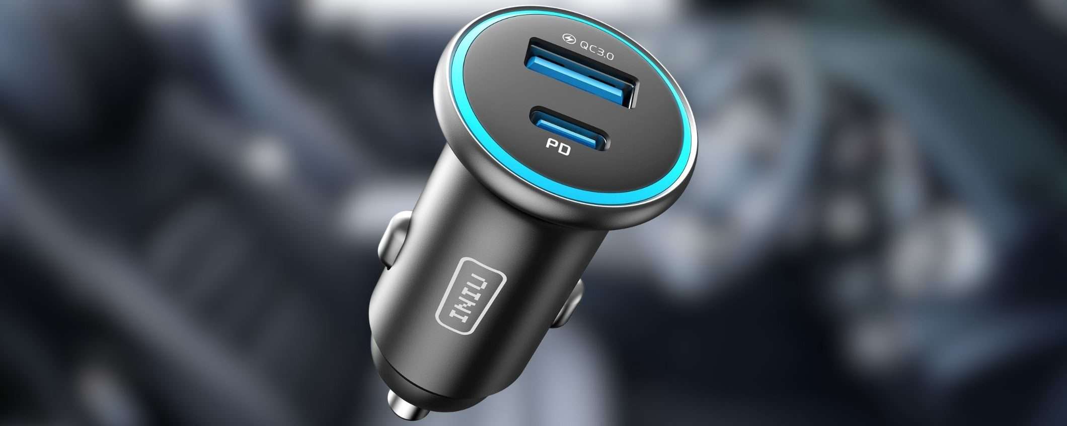 Caricabatterie per auto a soli 8,49€ su Amazon: SCONTO del 50% Caricabatterie per auto a soli 8,49€ su Amazon: SCONTO del 50%