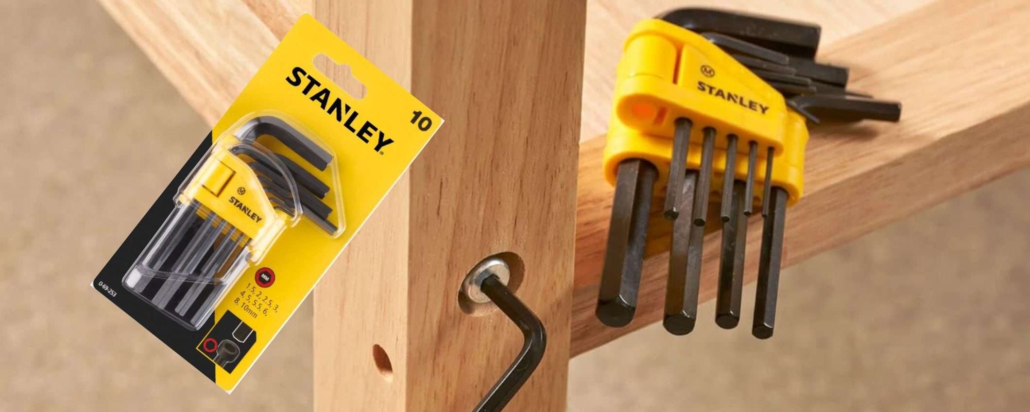 Da Stanley, promo SHOCK su Amazon: kit 10 chiavi a brugola a 8,71€