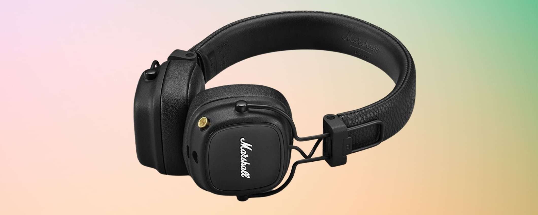 Cuffie bluetooth Marshall Major IV: 80 ORE di musica in MEGA SCONTO (-33%) Cuffie bluetooth Marshall Major IV: 80 ORE di musica in MEGA SCONTO (-33%)